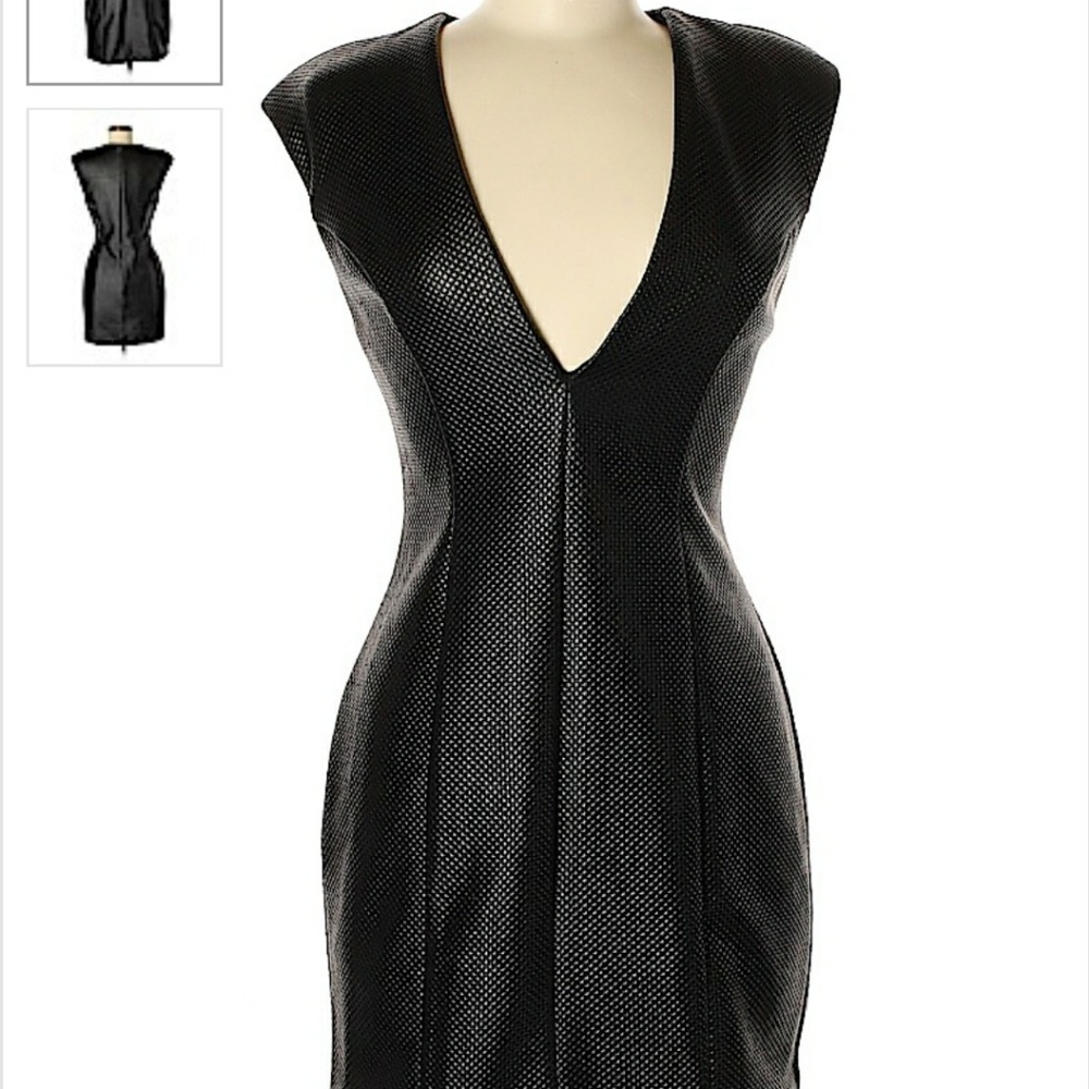 Faux Leather Dress